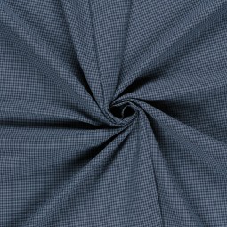 Tissu seersucker - Mini vichy bleu marine