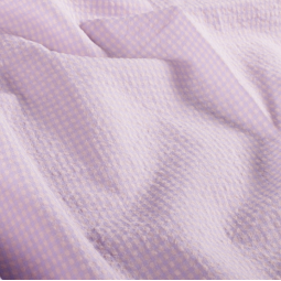 Tissu seersucker - Mini vichy lilas