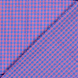 Tissu seersucker - Vichy Violet