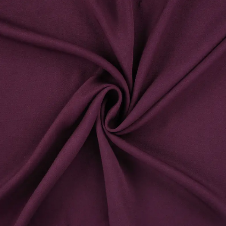 Tissu Twill Viscose - Burgundy
