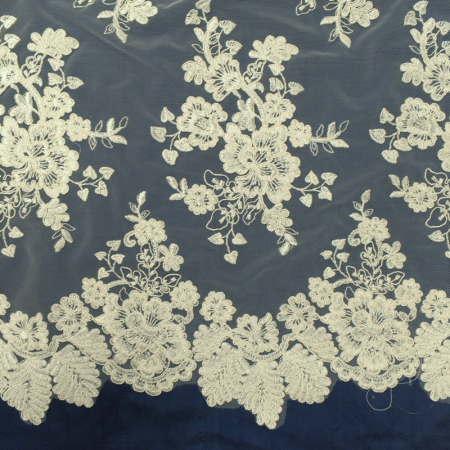 Tissu dentelle - Ricamito écru