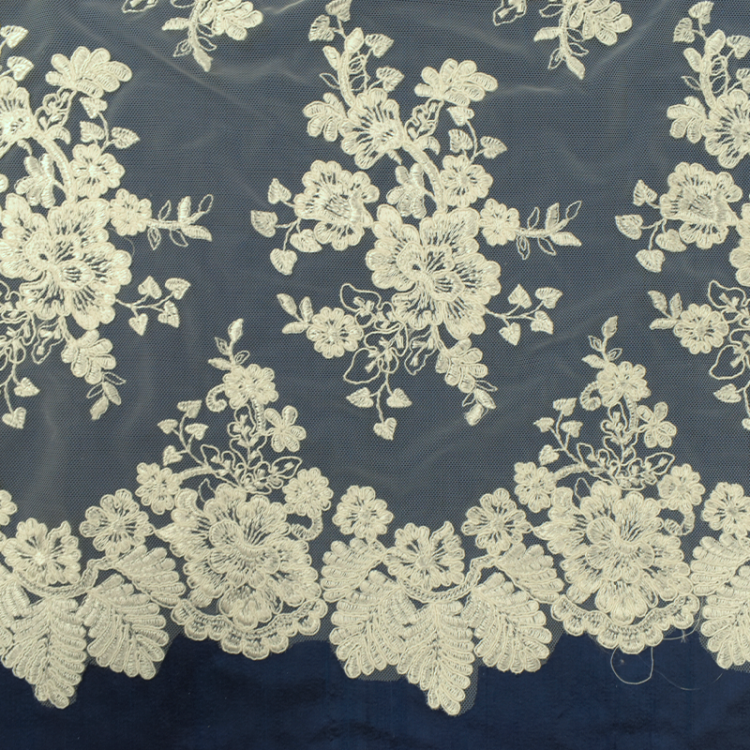 Tissu dentelle - Ricamito écru