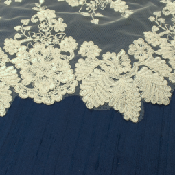 Tissu dentelle - Ricamito écru