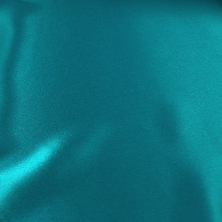 Tissu Soie - Satin bleu canard