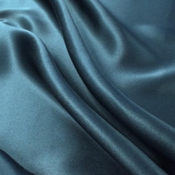 Tissu Soie - Satin marine