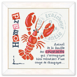 Fiche de broderie Lilipoints - Homard