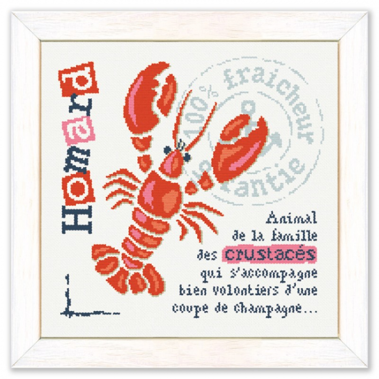 Fiche de broderie Lilipoints - Homard