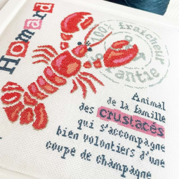Fiche de broderie Lilipoints - Homard