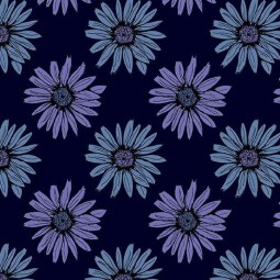 Tissu Nancy Rinc - Mystic Meadow - Daisy blue