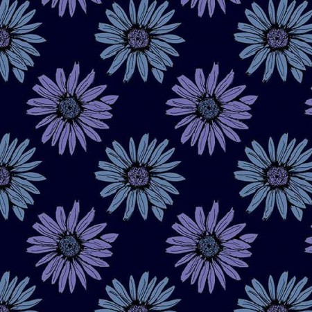Tissu Nancy Rinc - Mystic Meadow - Daisy blue