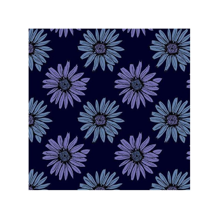 Tissu Nancy Rinc - Mystic Meadow - Daisy blue