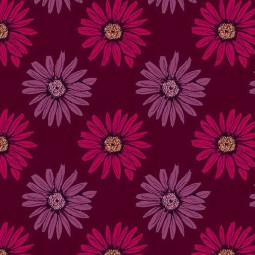 Tissu Nancy Rinc - Mystic Meadow - Daisy red