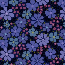 Tissu Nancy Rinc - Mystic Meadow - Floral blue