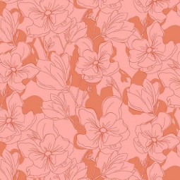Tissu Stephanie Organes - Color Me Whispered - Magnolia Veil coral