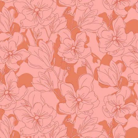 Tissu Stephanie Organes - Color Me Whispered - Magnolia Veil coral