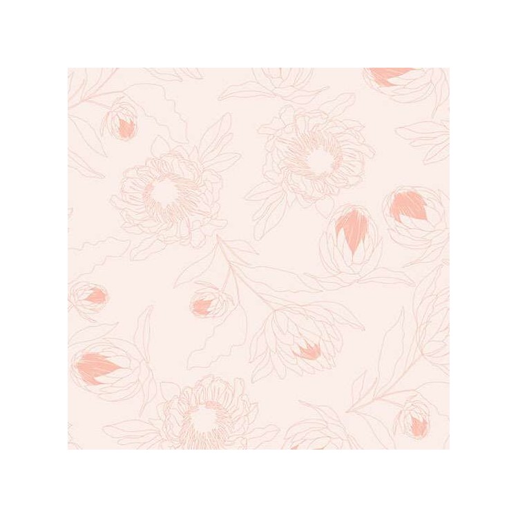 Tissu Stephanie Organes - Color Me Whispered - Protea Whisper salmon