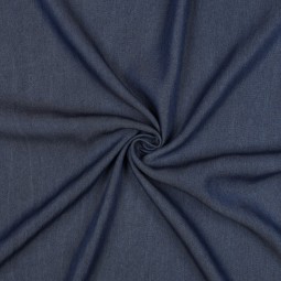Tissu gabardine - Jean fin bleu indigo