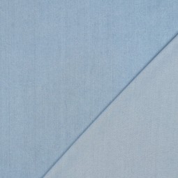 Tissu gabardine - Jean fin bleu clair