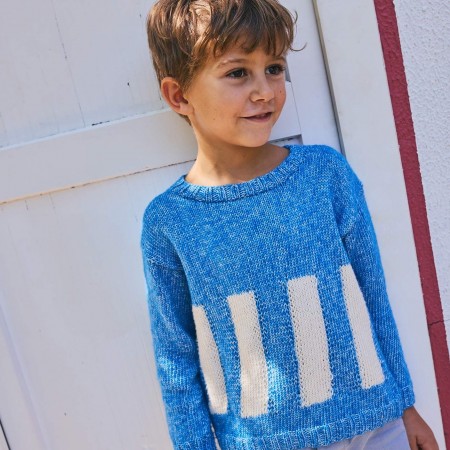 Kit de tricot - Pull rayures - Puro Cotone