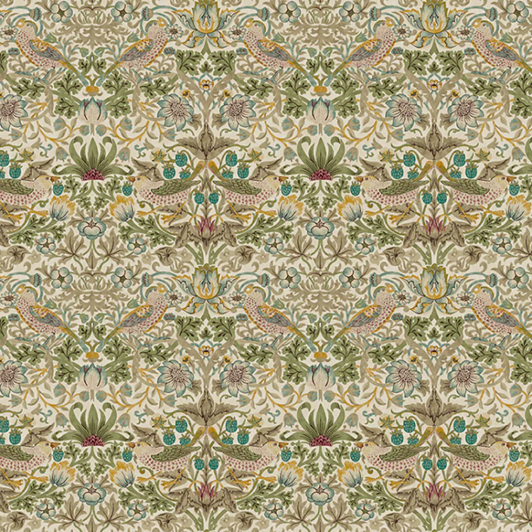 Tissu Morris & co. - Lodden - Mini Strawberry Thief