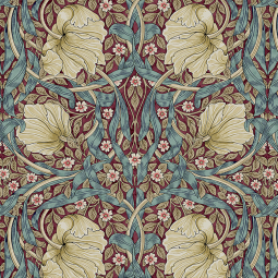 Tissu Morris & co. - Lodden - Pimpernel teal berry
