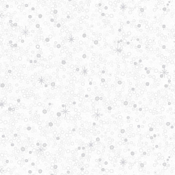 Tissu Noël - We love Christmas - Etoile et pois gris