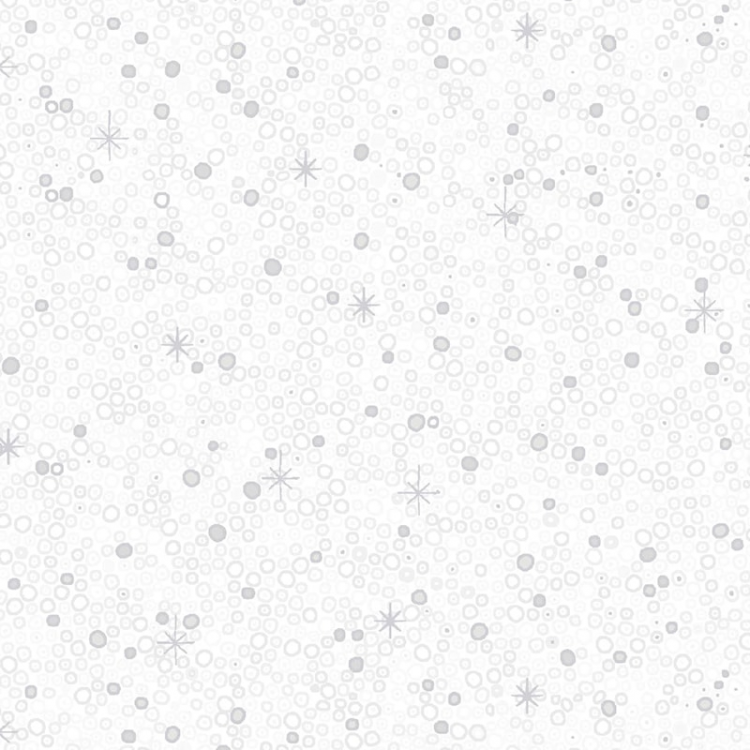 Tissu Noël - We love Christmas - Etoile et pois gris