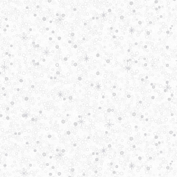 Tissu Noël - We love Christmas - Etoile et pois gris