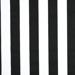 Tissu sergé enduit - Rayure noir et blanc