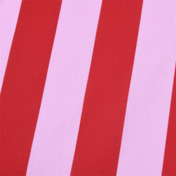 Tissu cretonne - bicolor rouge rose