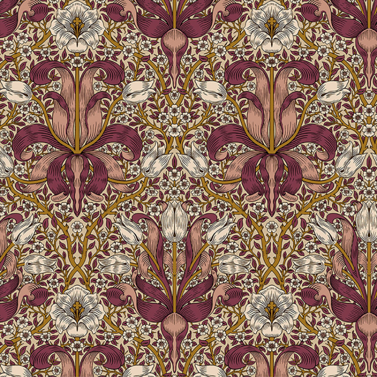 Tissu Morris & co. - Lodden - Barbed Berry
