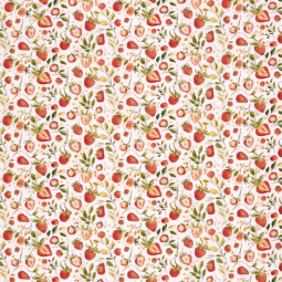 Tissu popeline - Ramasser les fraises