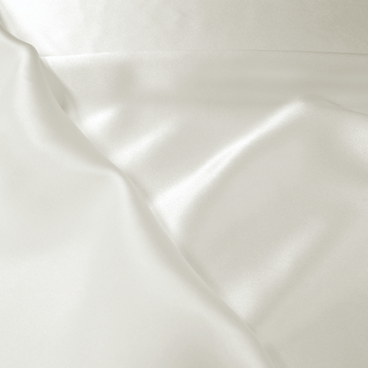 Tissu Soie - Satin écru
