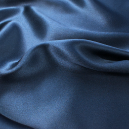 Tissu Soie - Satin marine