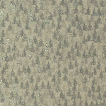 Tissu Noël - We love Christmas - Sapin argent
