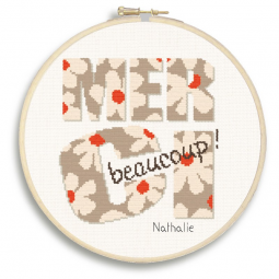 Fiche de broderie Lilipoints - Merci beaucoup