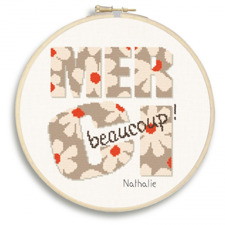 Fiche de broderie Lilipoints - Merci beaucoup