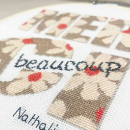 Fiche de broderie Lilipoints - Merci beaucoup