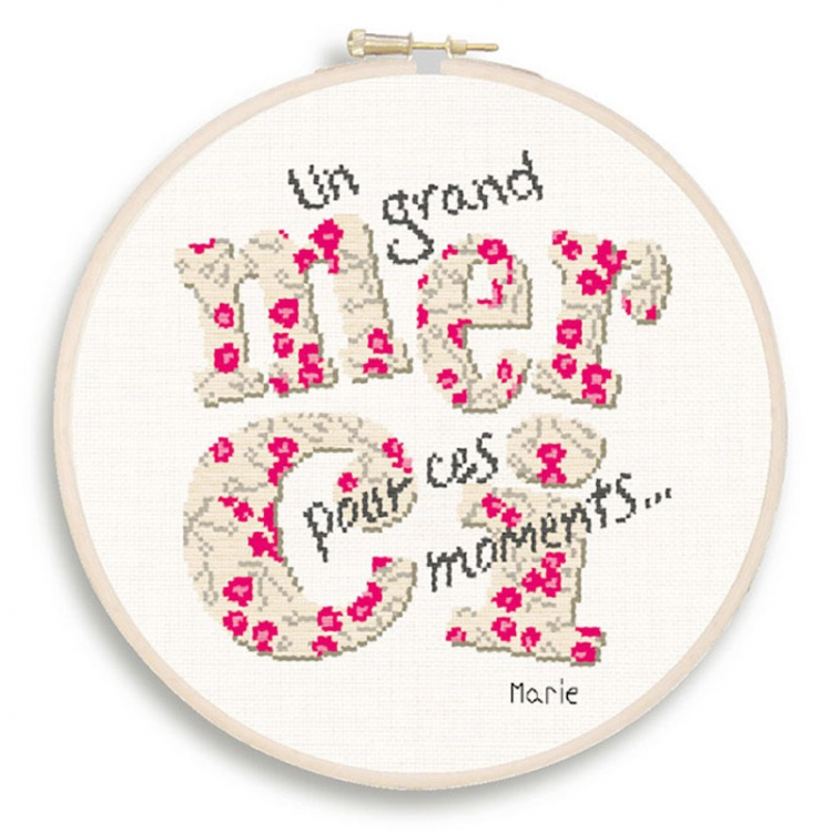 Fiche de broderie Lilipoints - Un grand merci pour ce moment