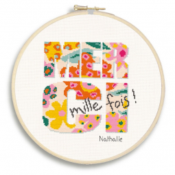 Fiche de broderie Lilipoints - Merci mille fois