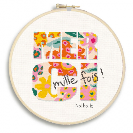 Fiche de broderie Lilipoints - Merci mille fois