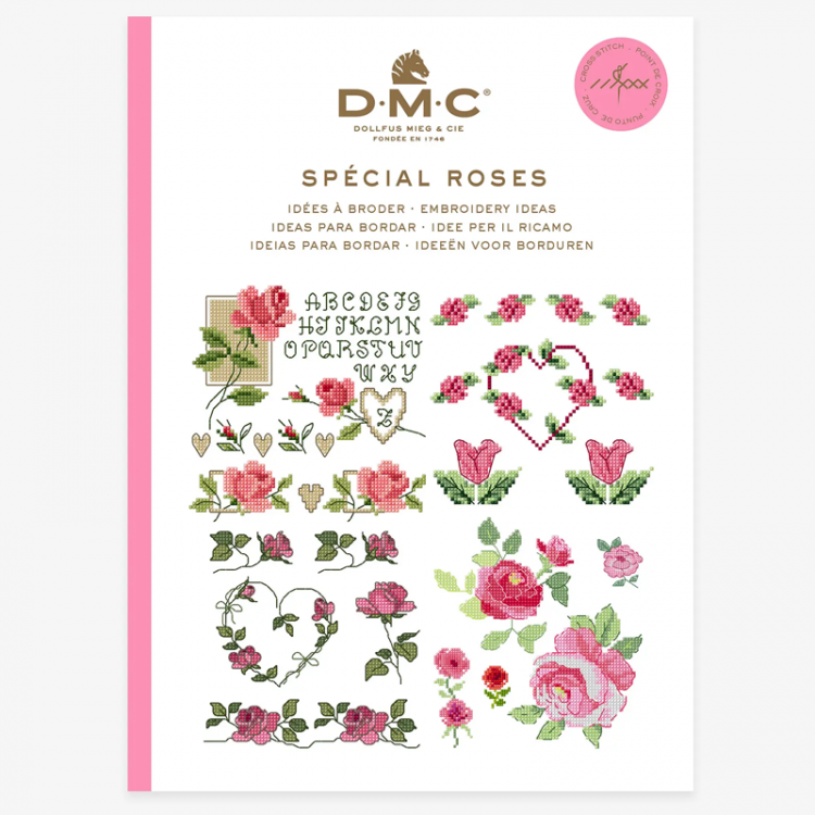 Livre DMC Point de croix - Spécial Rose