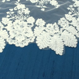 Tissu dentelle - Ricamito écru