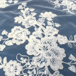 Tissu dentelle - Ricamito écru