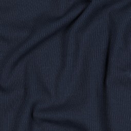 Tissu jersey côtelé - Bleu marine