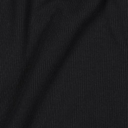 Tissu jersey côtelé - Noir