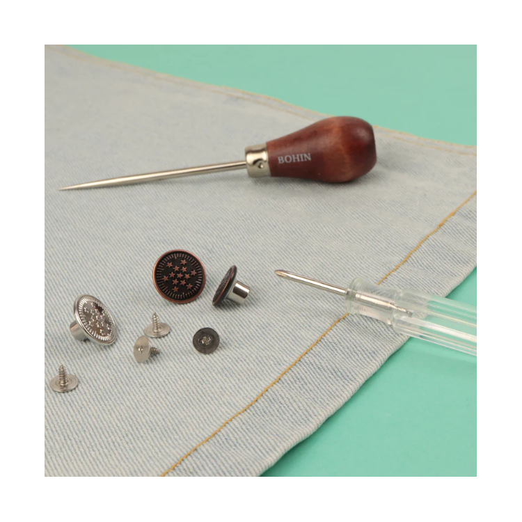 Boutons jeans à visser 17 mm