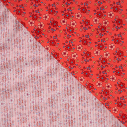 Tissu voile de coton - Josie rouge