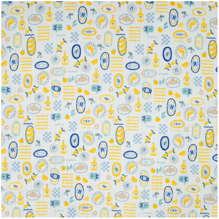 Tissu voile de coton - Assiette d'été