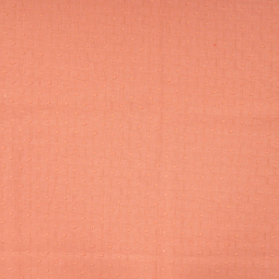 Tissu voile de coton - Plumetis pèche